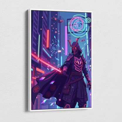 Vaporwave Neon Canvas Fantasy - Vaporwave Pink Purple Living Room Synthwave Dreamy Mood Retro Futurism Wall Decor Canvas