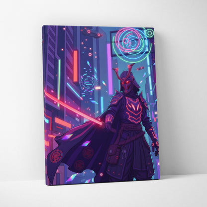 Vaporwave Neon Canvas Fantasy - Vaporwave Pink Purple Living Room Synthwave Dreamy Mood Retro Futurism Wall Decor Canvas
