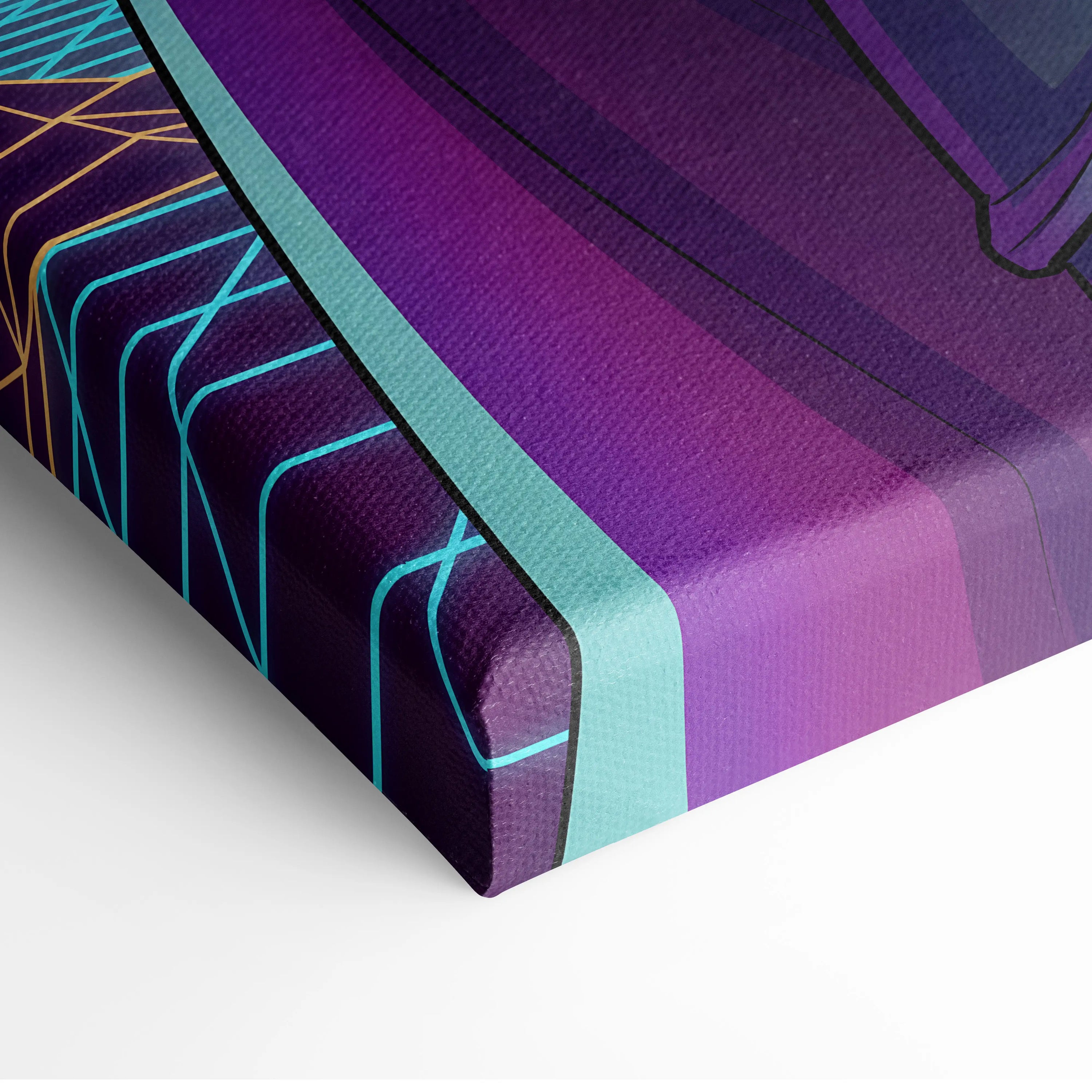 Vaporwave Neon Dragon Canvas - Dragon Neon Pink Purple Blue Living Room Vaporwave Dreamy Retro Futurism Cyberpunk Canvas