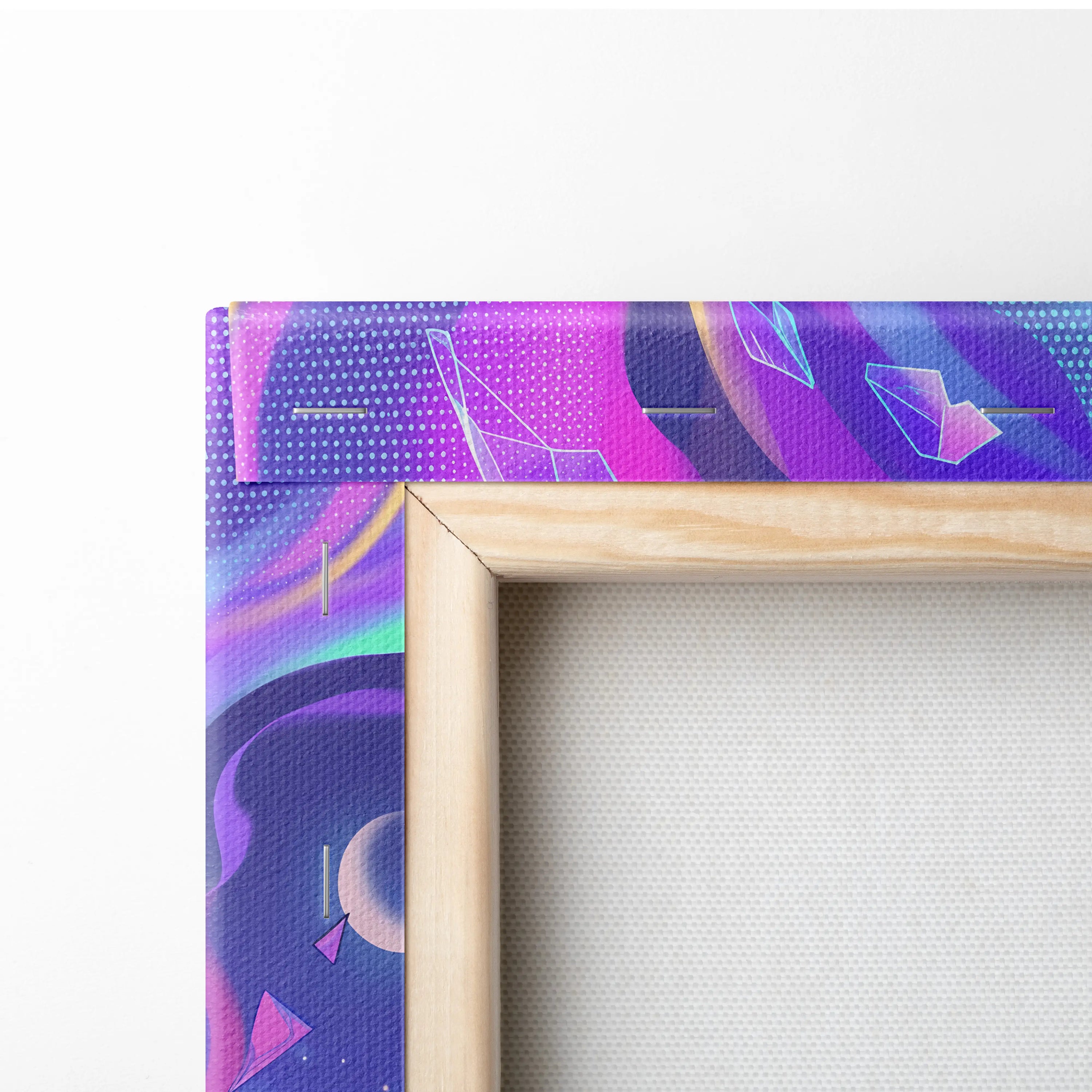 Vaporwave Neon Dream Canvas - Vaporwave Canvas Neon Blues For Living Room Retro Futurism Dreamy Wall Art Canvas
