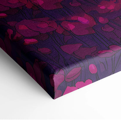 Vaporwave Dreamscape Neon Canvas - Vaporwave Girl Neon Pink Purple Bedroom Decor Dreamy Mood, Synthwave Decor
