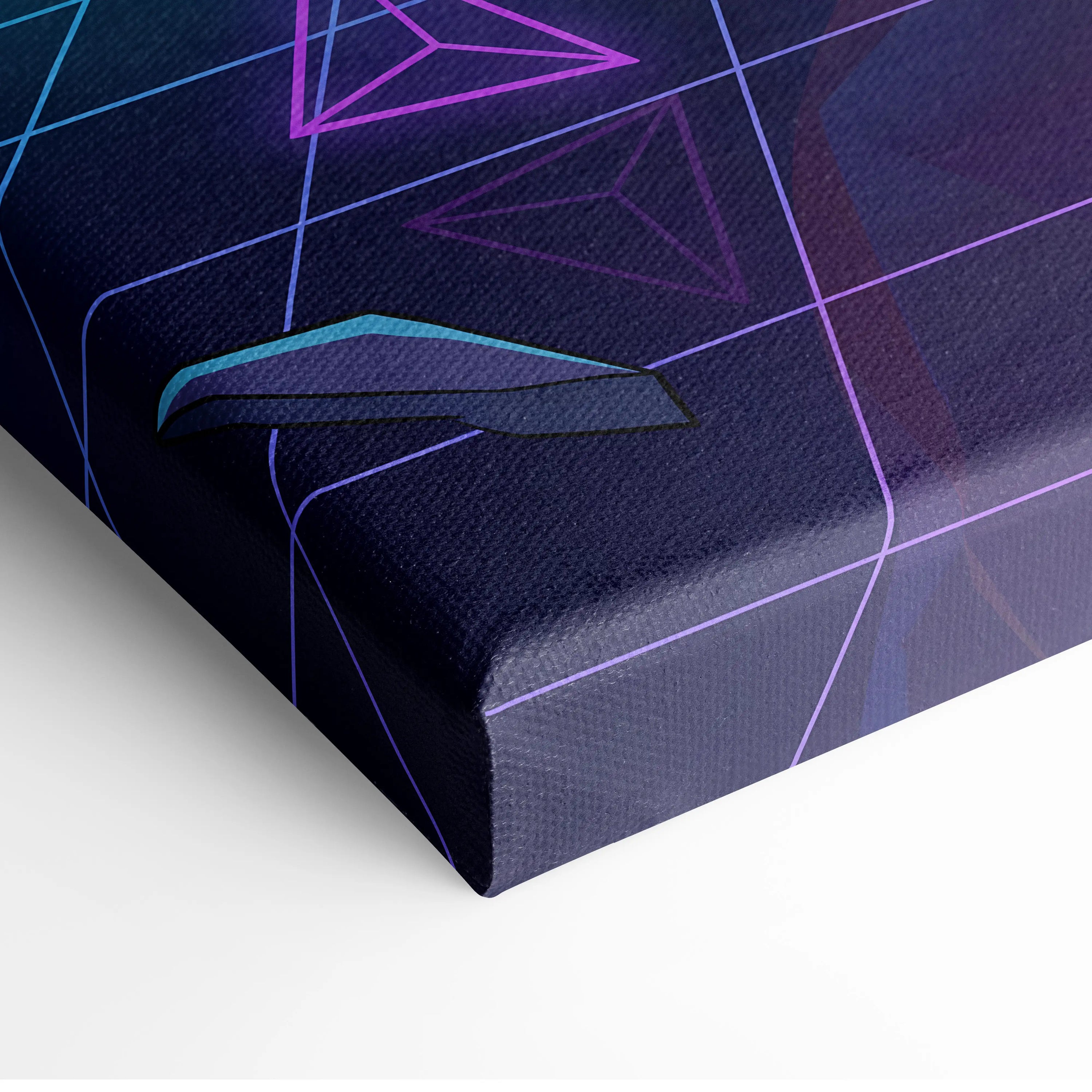 Vaporwave Galaxy Neon Canvas - Vaporwave Scene Neon Pink Purple Blue Living Room Retro Futurism Dreamy Neon Mood