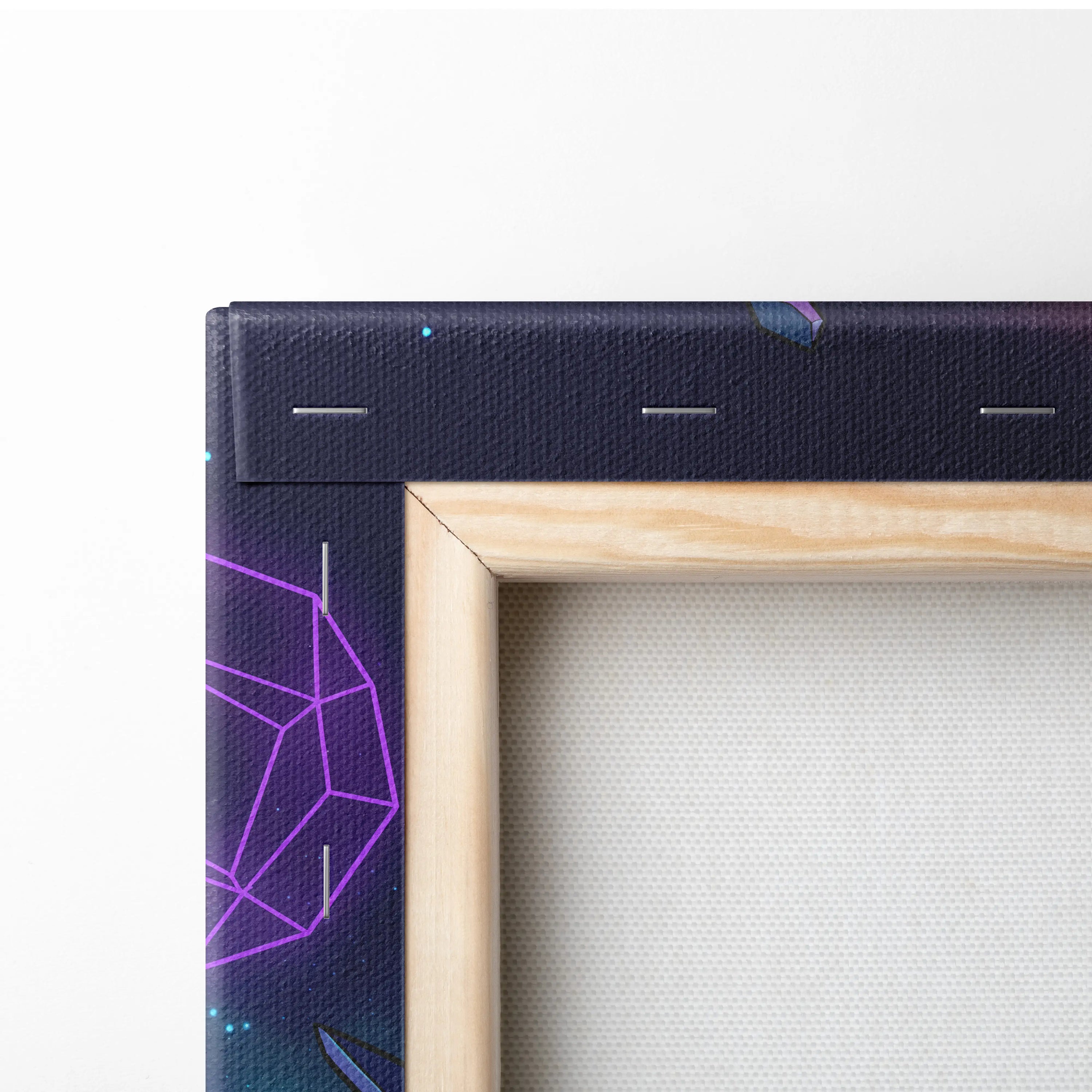 Vaporwave Galaxy Neon Canvas - Vaporwave Scene Neon Pink Purple Blue Living Room Retro Futurism Dreamy Neon Mood