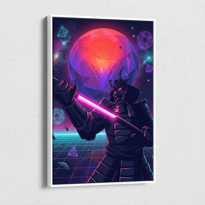 Vaporwave Galaxy Neon Canvas - Vaporwave Scene Neon Pink Purple Blue Living Room Retro Futurism Dreamy Neon Mood