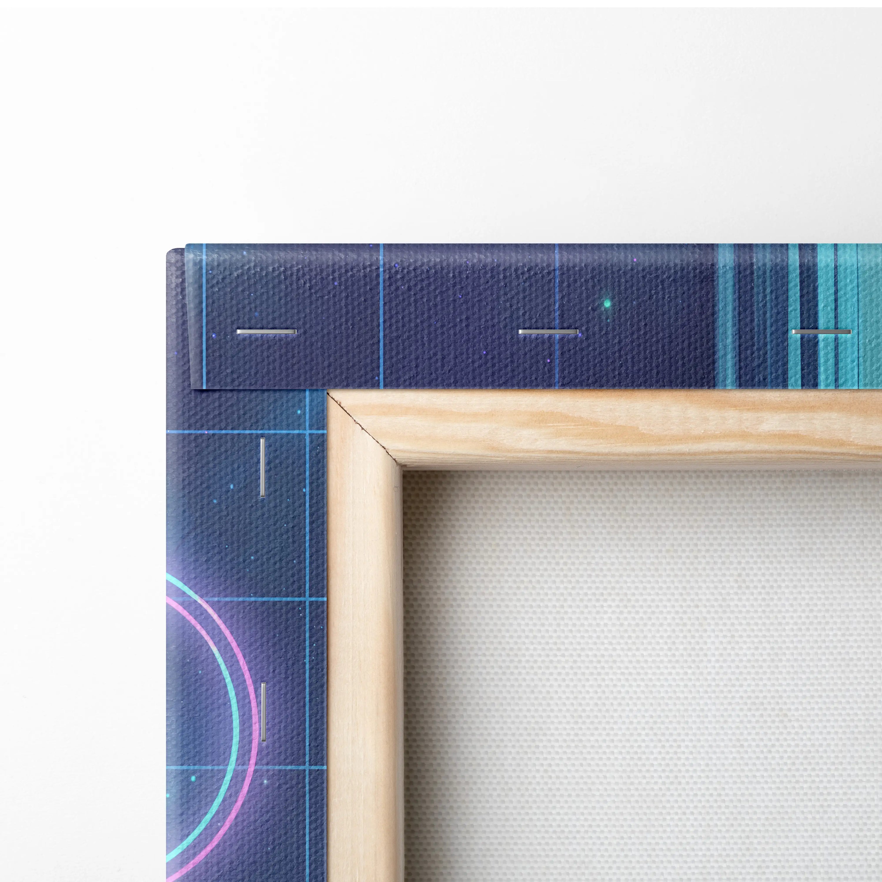 Vaporwave Fantasy Neon Canvas - Vaporwave Scene Purple Neon Living Room Dreamy Retro Futurism Wall Art Canvas