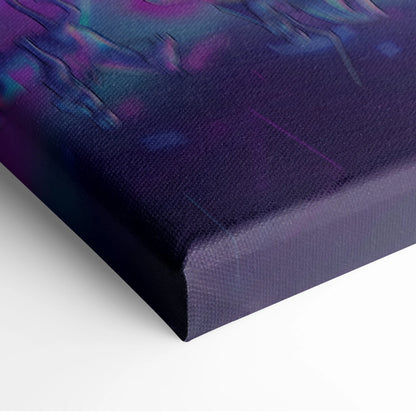 Vaporwave Dragon Canvas Fantasy - Dragon Neon Purple Blue Living Room Vaporwave Neon Dreamscape Cyberpunk Retro Canvas