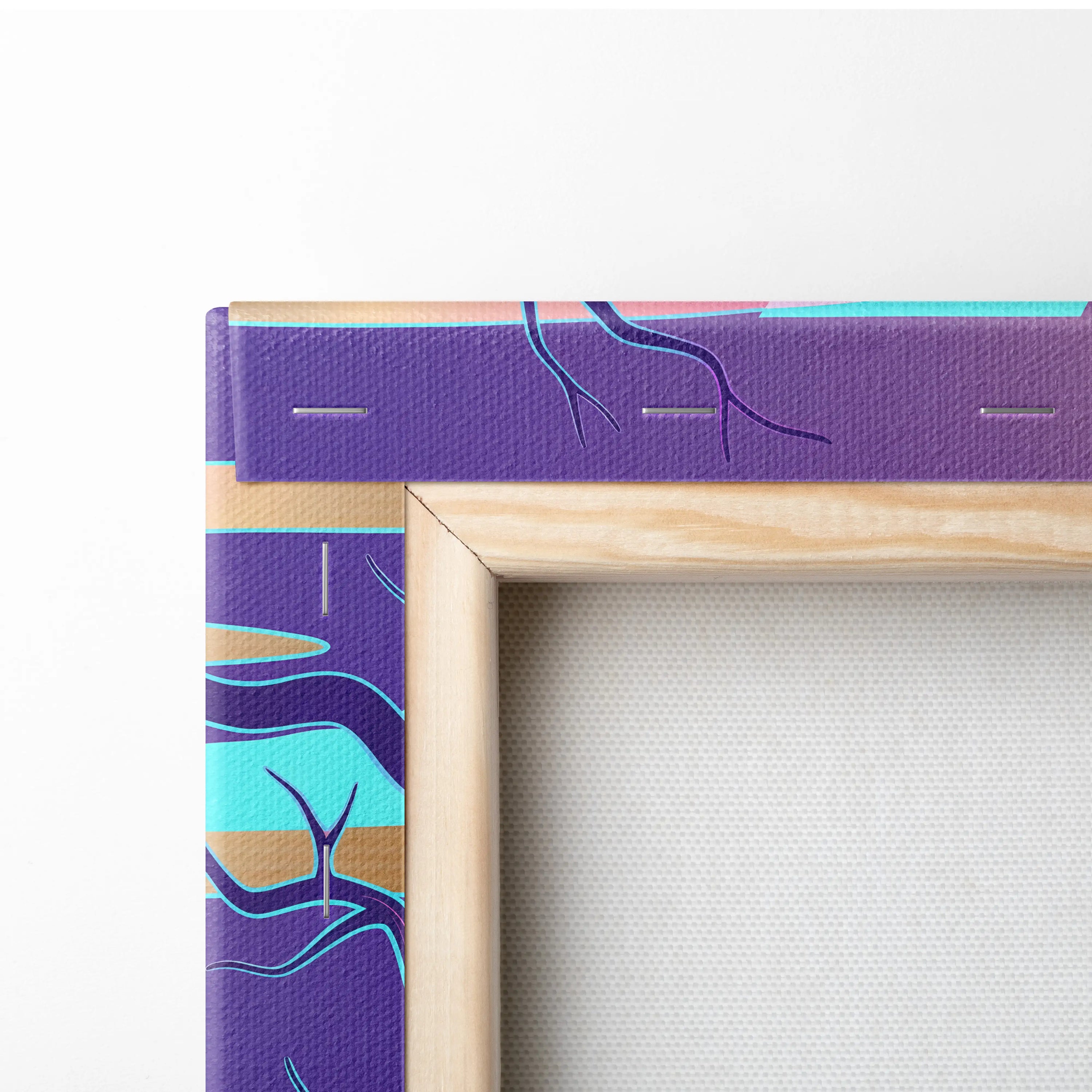 Neon Fuji Vaporwave Canvas - Japanese Landscape Neon Pink Purple Living Room Vaporwave Dreamy Mood Wall Art Canvas