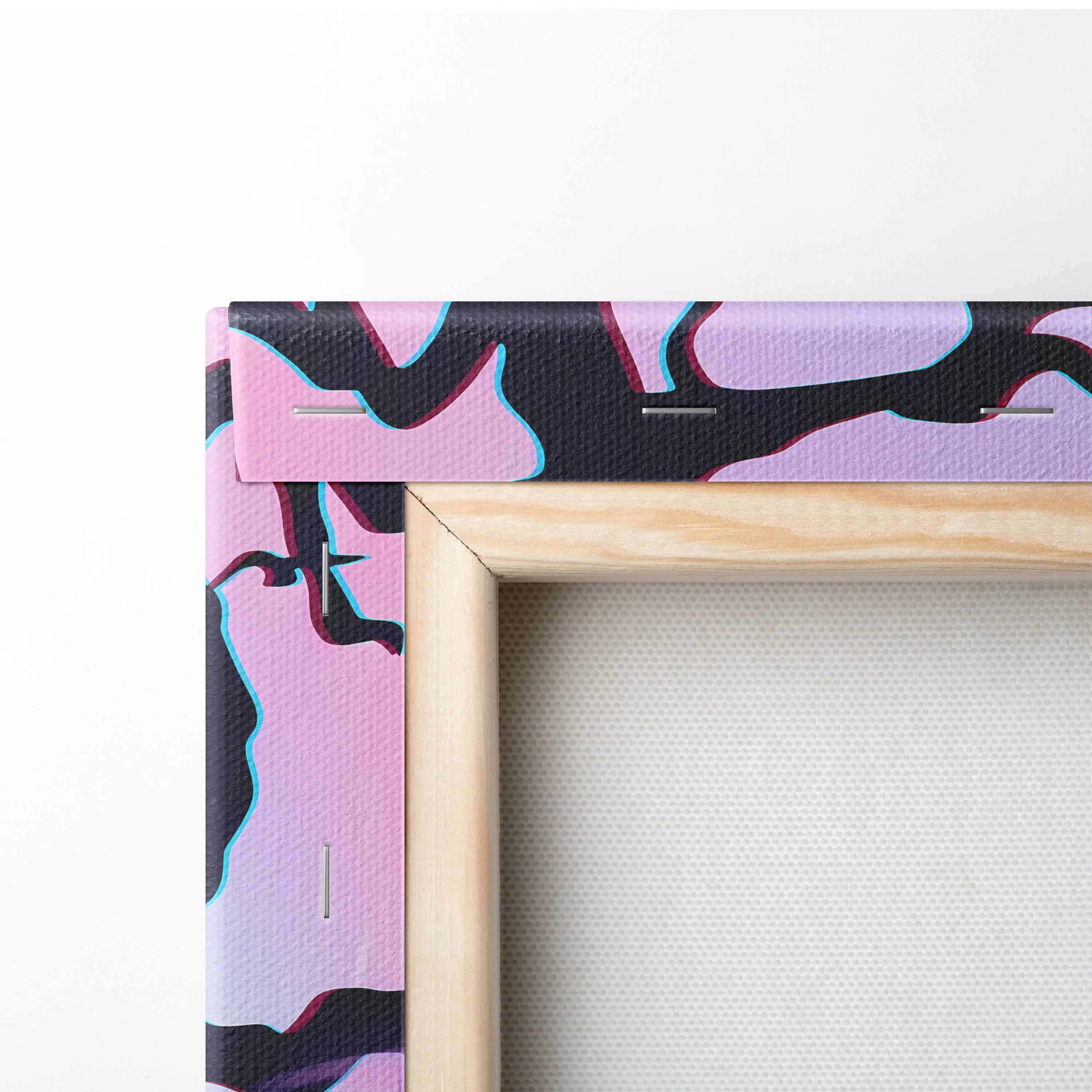 Vaporwave Japan Neon Sunset - Japan Landscape Neon Pink Purple Cyan Living Room Vaporwave Dreamy Nostalgic Modern Canvas