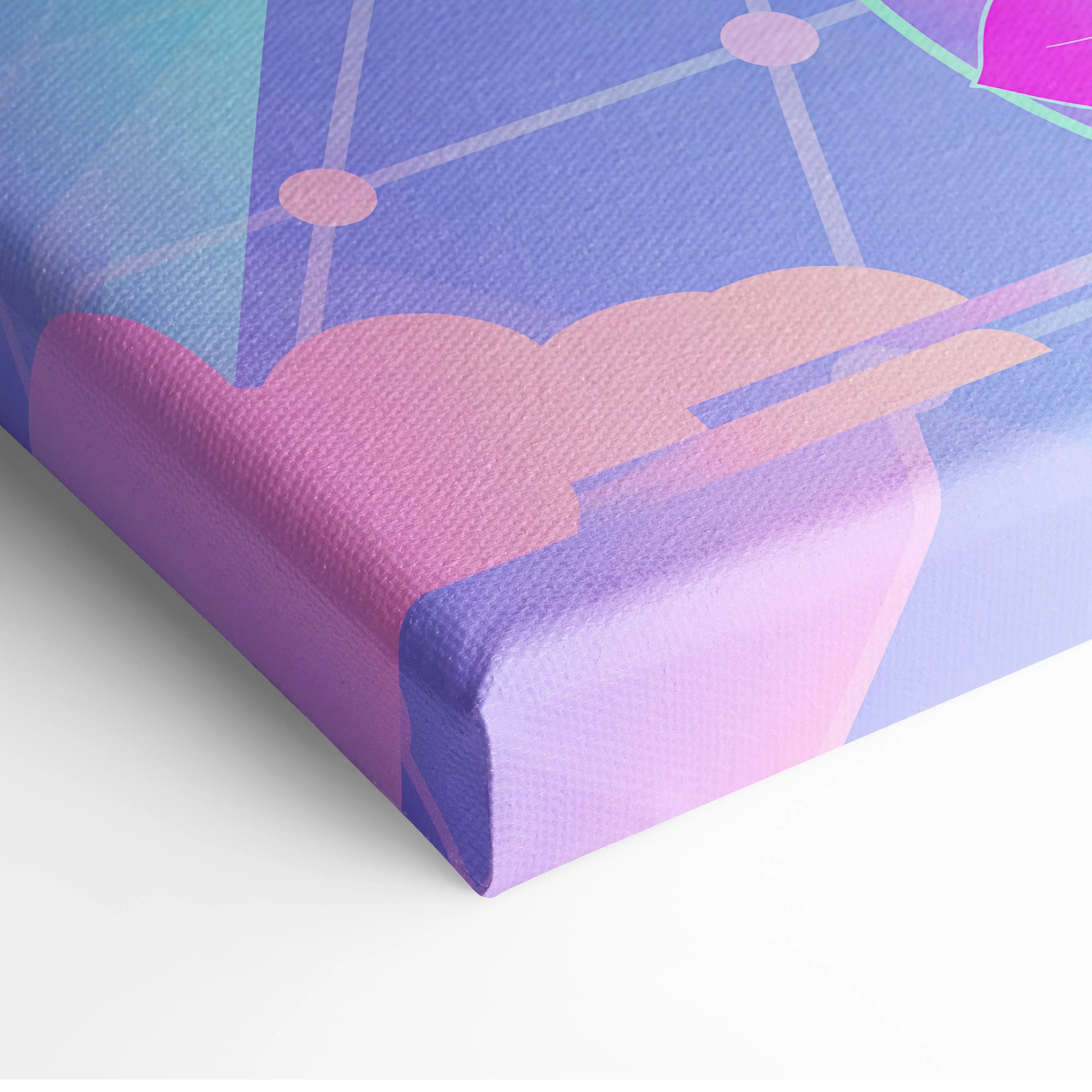 Neon Sakura Vaporwave Canvas - Japan Neon Pastel Living Room Vaporwave Dreamy Mood Retro Futurism Japanese Wall Art