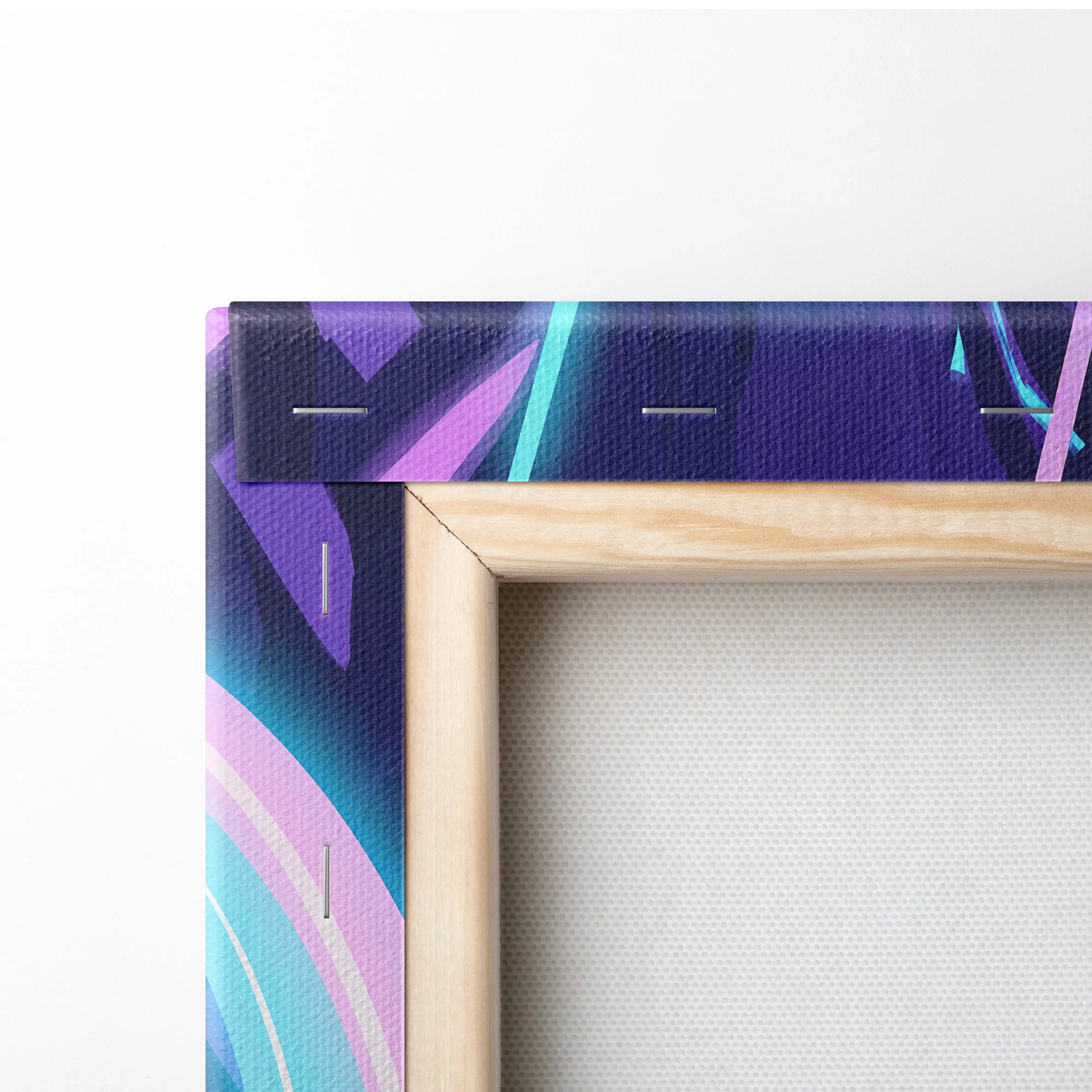 Vaporwave Neon Spirit Canvas - Vaporwave Spirit Neon Blues Pink Living Room Retro Futurism Moody Neon Aesthetic Canvas