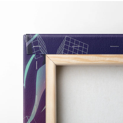 Vaporwave Neon Fantasy Canvas - Vaporwave Neon Purple Sunset Canvas Living Room Art Moody Dreamy Synthwave Decor