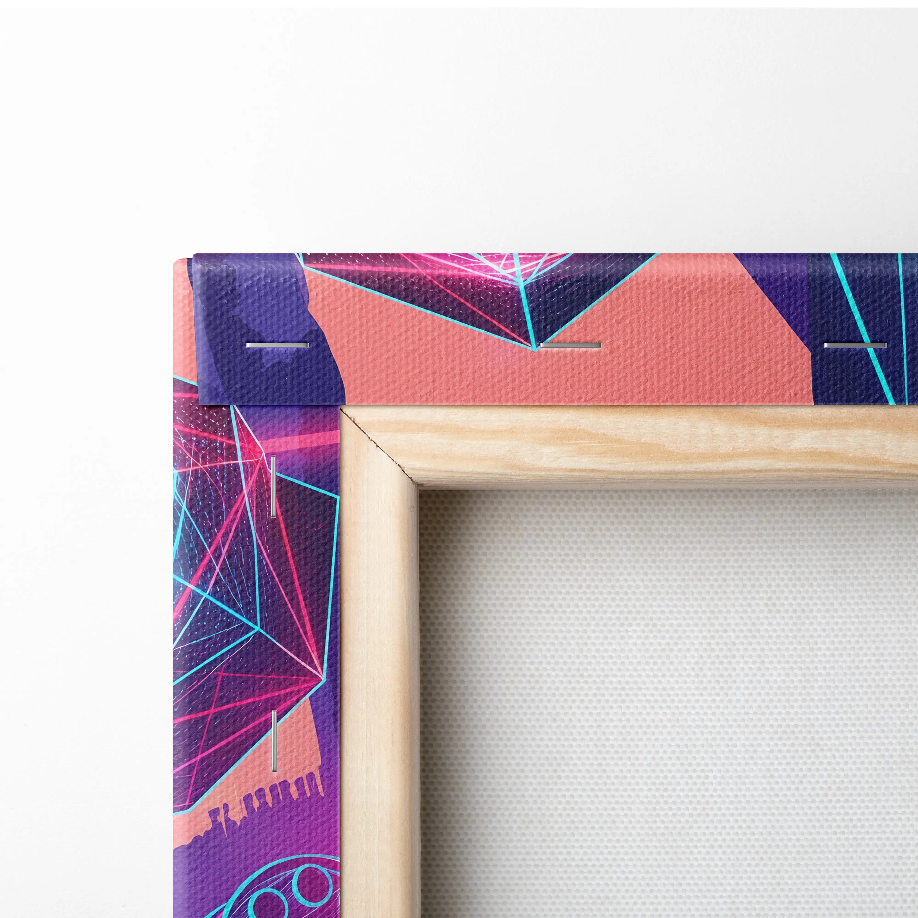 Vaporwave Neon Odyssey Canvas - Vaporwave Neon Pink Blue Living Room Art Dreamy Mood Neon Decor Canvas Print