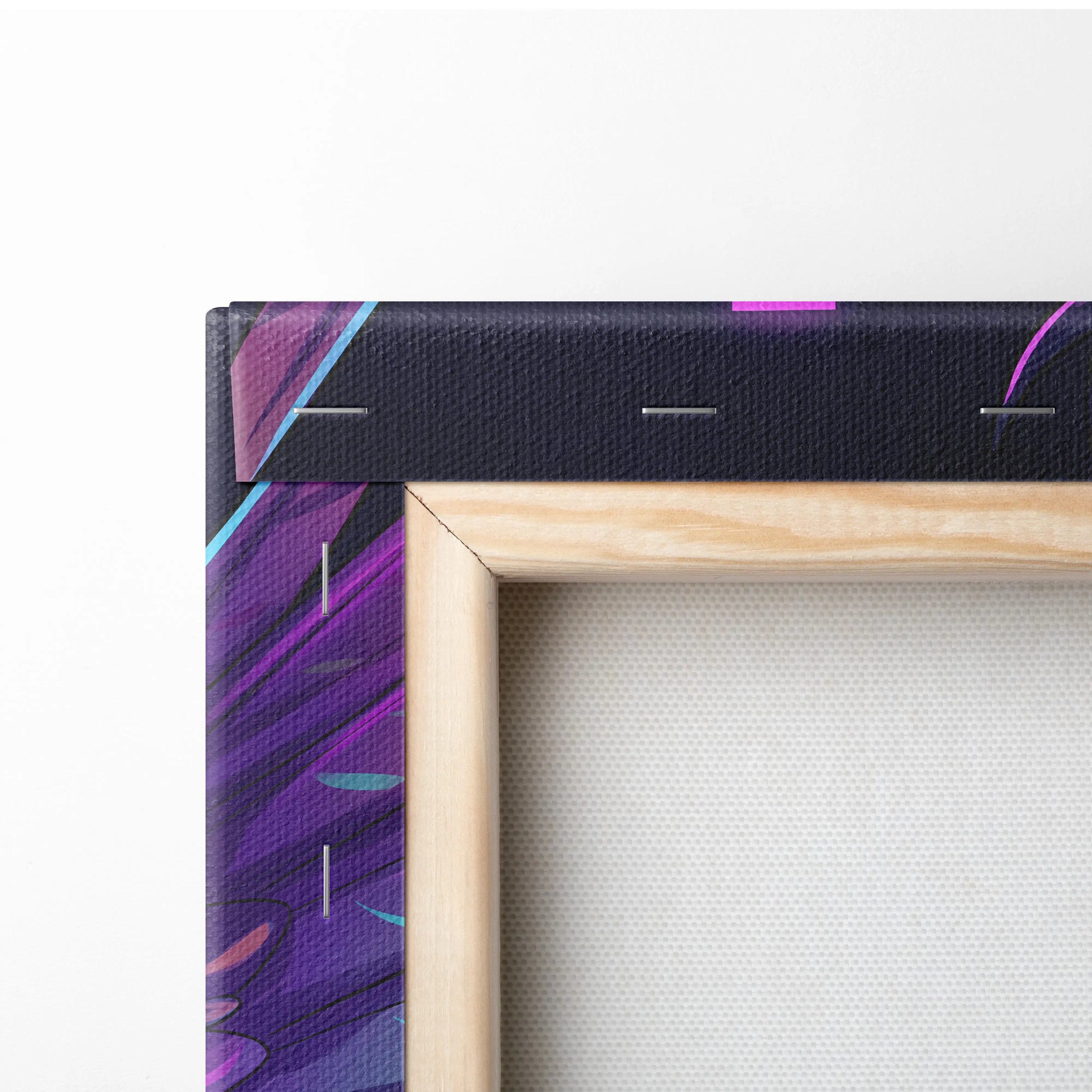 Vaporwave Wings Neon Canvas - Winged Hero Neon Living Room Vaporwave Mystical Neon Mood Retro Futurism Wall Art Canvas