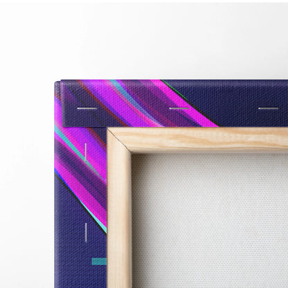 Vaporwave Knight Neon Canvas - Cyber Knight Neon-Pink-Purple-Blue Living Room Vaporwave Mystical Mood Wall Art Canvas