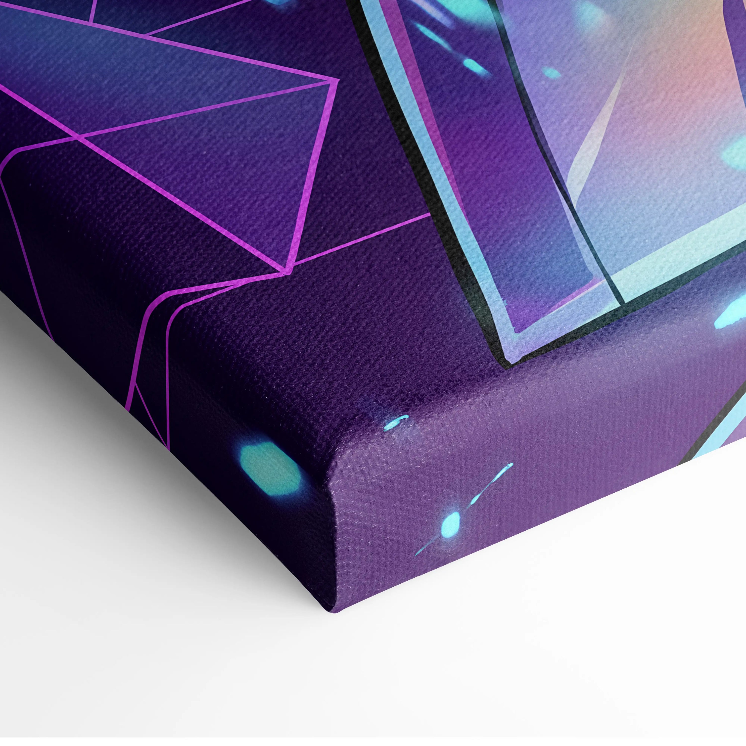 Vaporwave Neon Siren Canvas - Character Neon Pink Wall Art Vaporwave Mystical Energetic Dreamlike Futurism Canvas