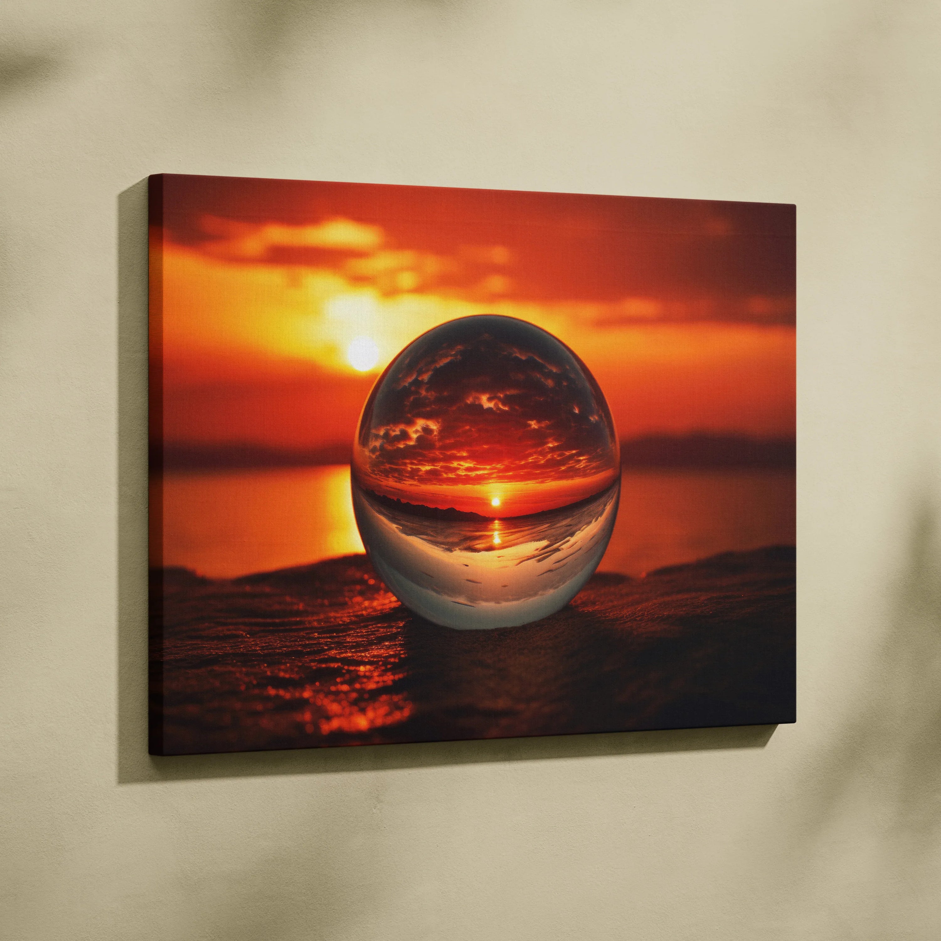 Stunning High-Resolution Beach Sunset Canvas Art for Living Room Decor