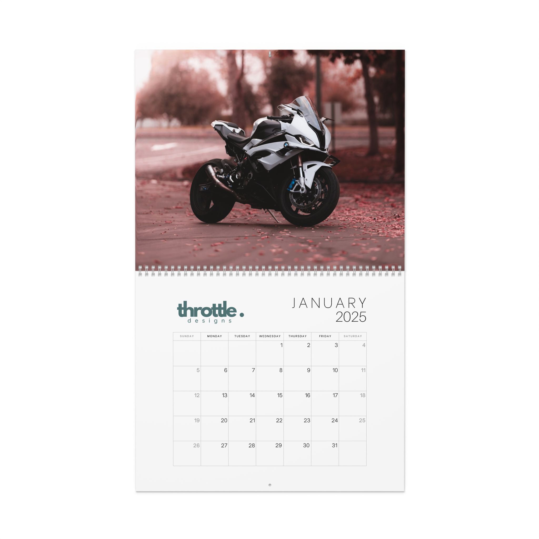 2025 Sportbike Motorcycle Calendar V1 - Throttle Designs