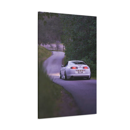 Toyota Supra MK4 Automotive Wrapped Canvas Print #001 - Throttle Designs