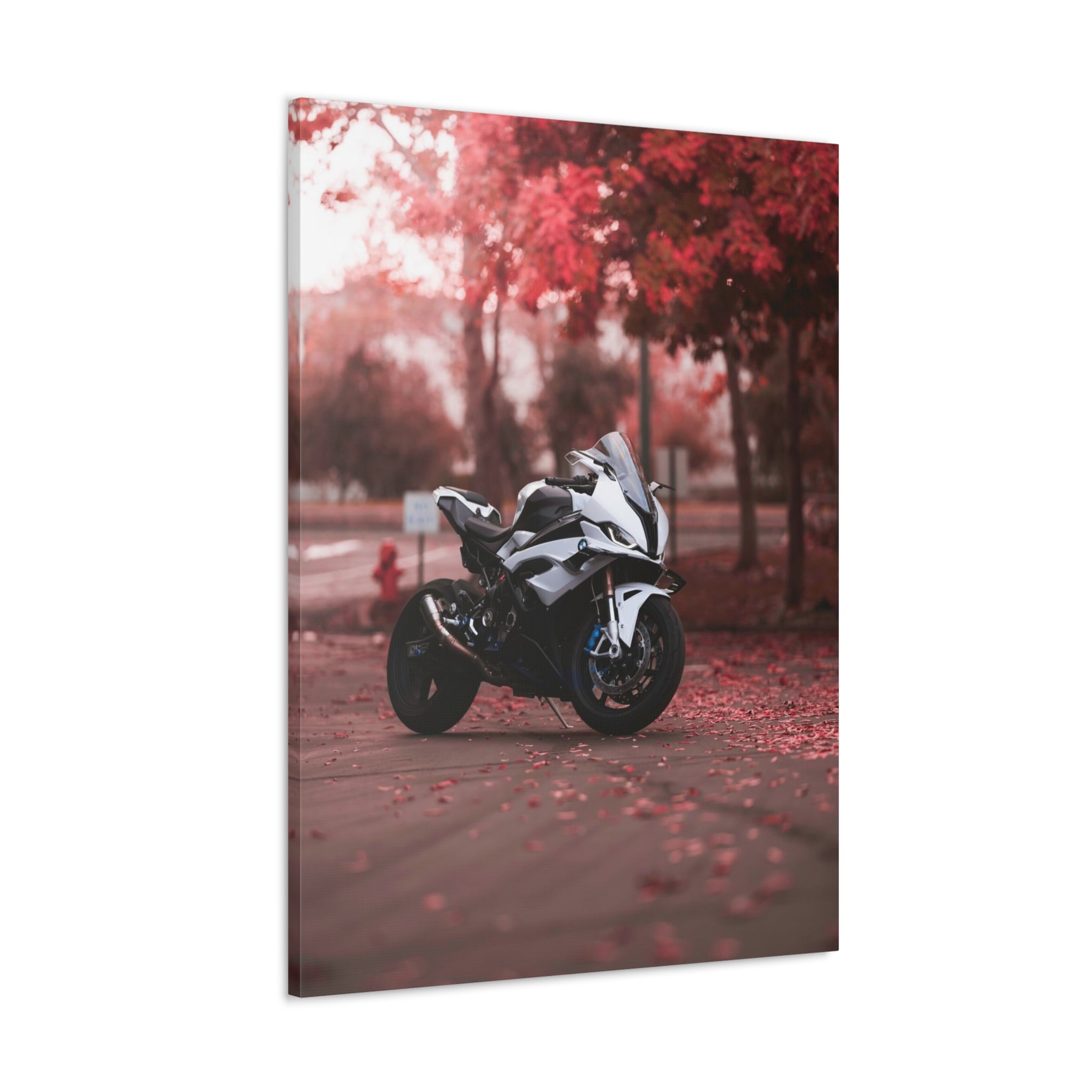 BMW S1000RR Motorcycle Wrapped Canvas Print #003 - Throttle Designs