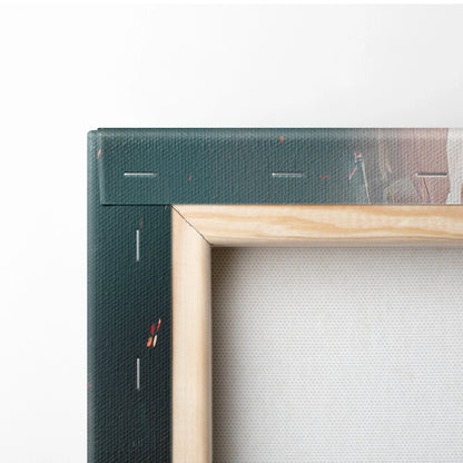 Stunning Digital Cherry Blossom Wall Art with Floral and Cyberpunk Design