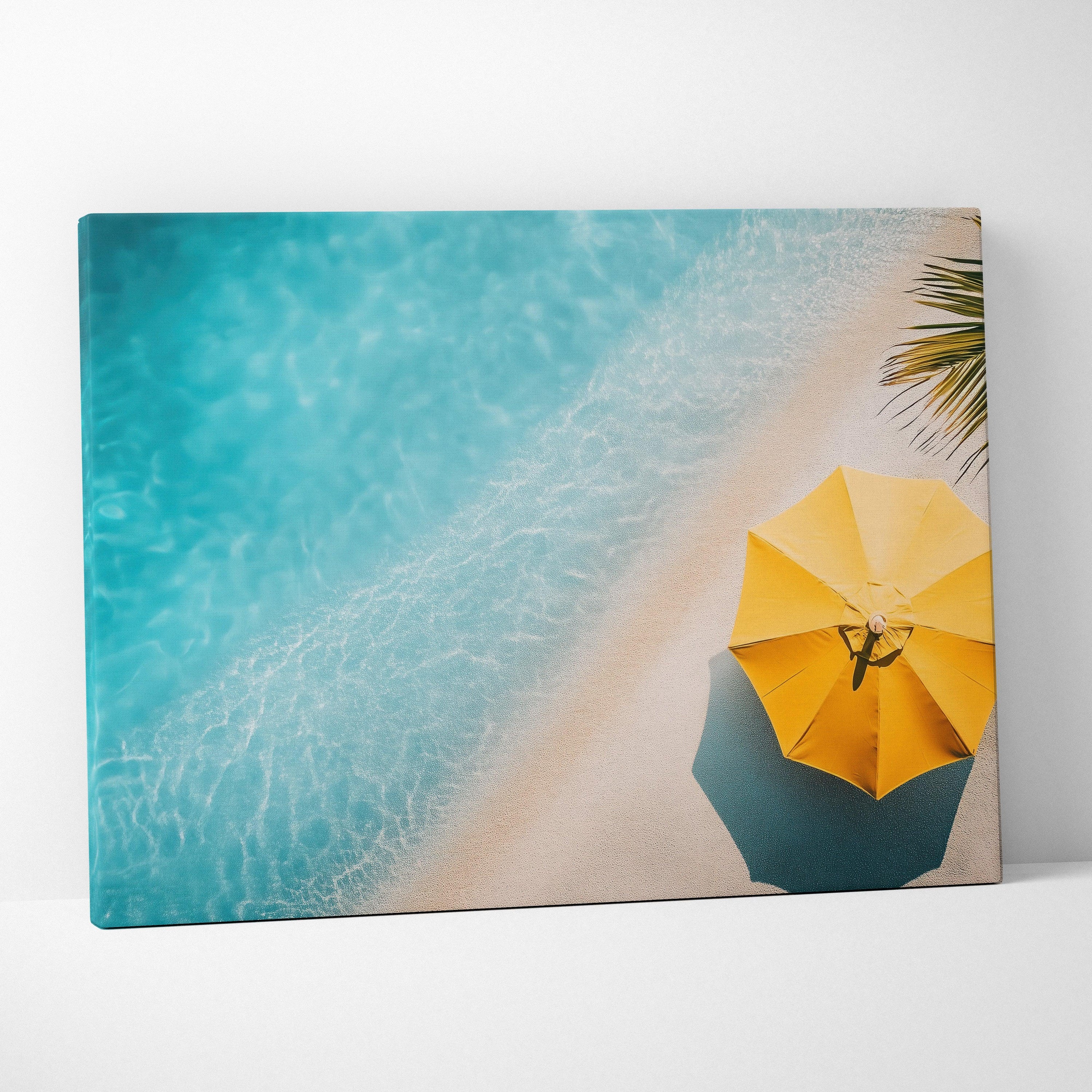 Stunning High-Resolution Beach Canvas Wall Art With Ocean Waves And Serene Horizon