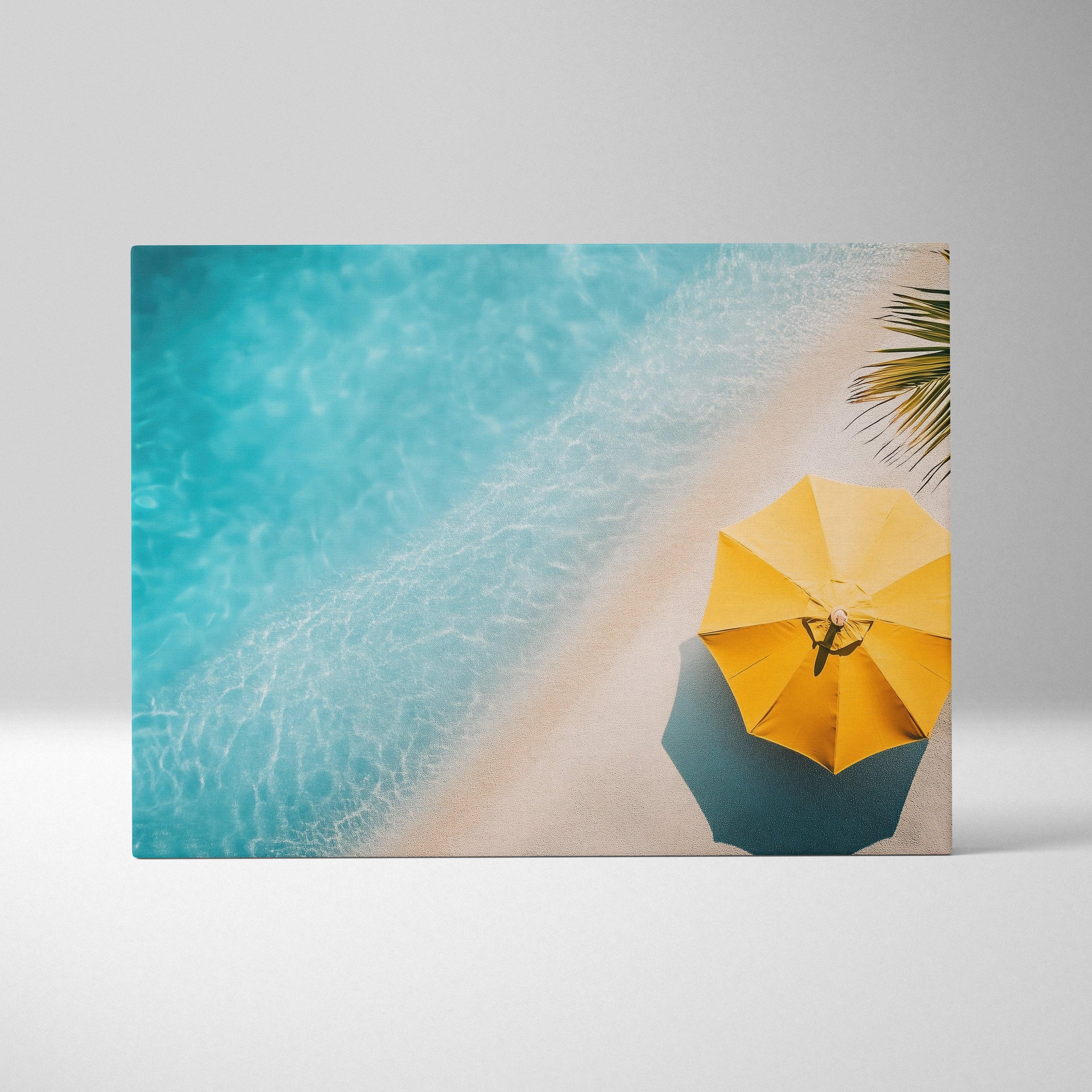 Stunning High-Resolution Beach Canvas Wall Art With Ocean Waves And Serene Horizon