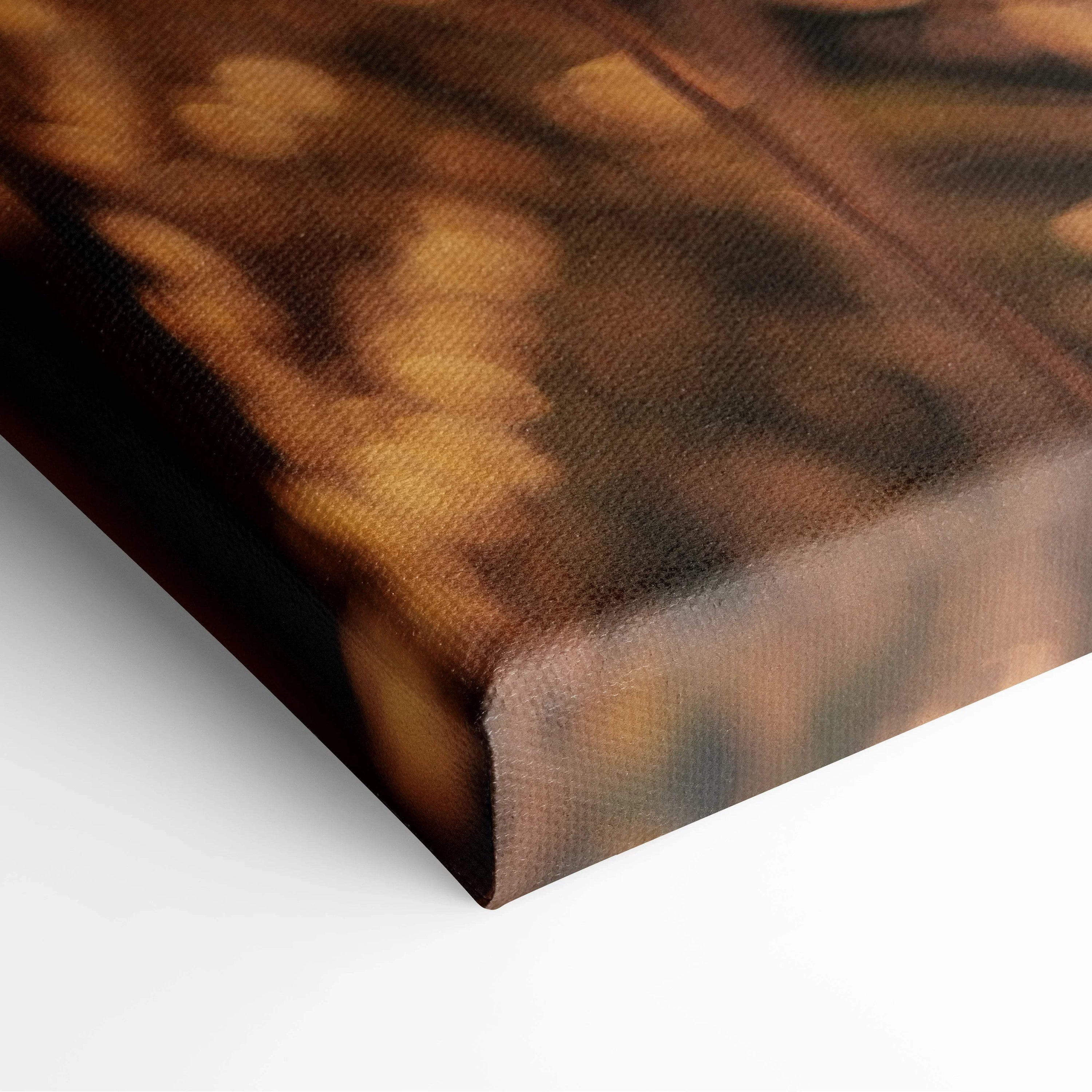 Close-up of high-resolution floral canvas wall art featuring warm-toned summer grass and wildflowers decor.