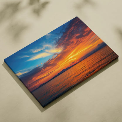 Stunning High Resolution Beach Sunset Canvas Wall Art Decor