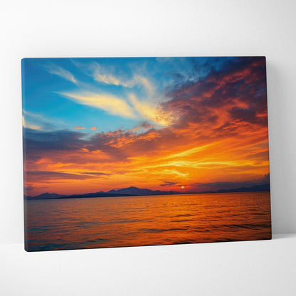 Stunning High Resolution Beach Sunset Canvas Wall Art Decor