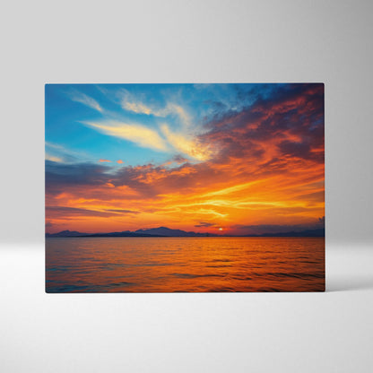 Stunning High Resolution Beach Sunset Canvas Wall Art Decor
