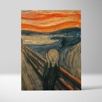 The Scream by Edvard Munch canvas print with swirling sky