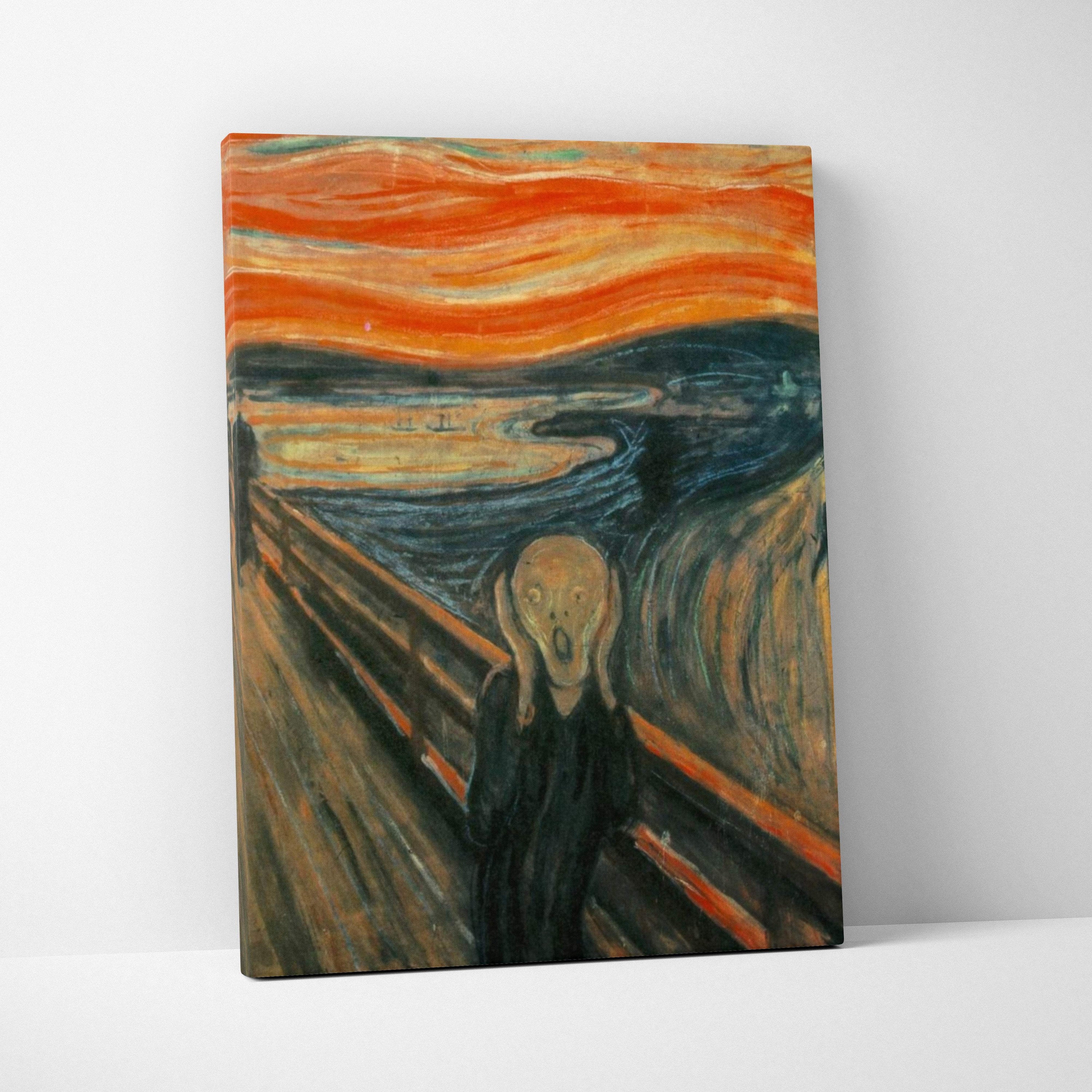 The Scream by Edvard Munch canvas print with swirling sky