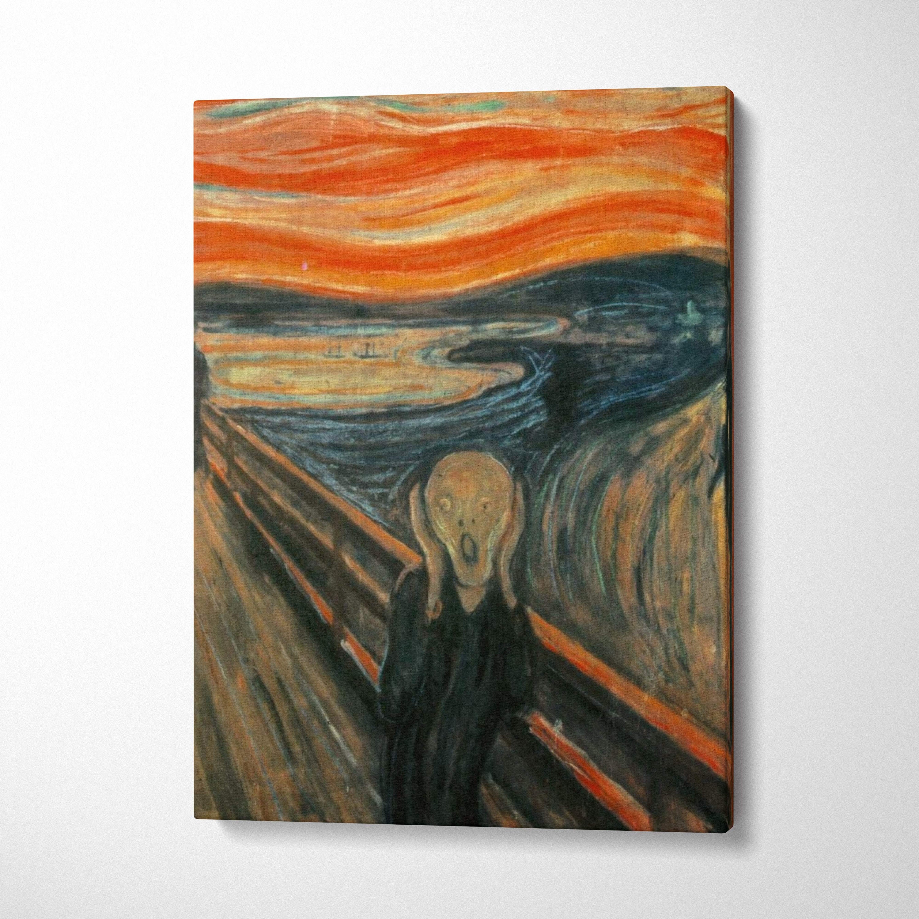 The Scream by Edvard Munch canvas print with swirling sky
