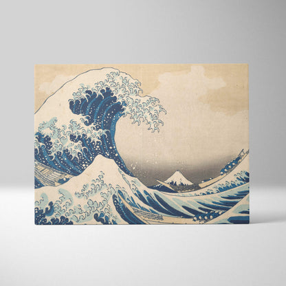 The Great Wave Off Kanagawa by Hokusai reproduction with Mount Fuji