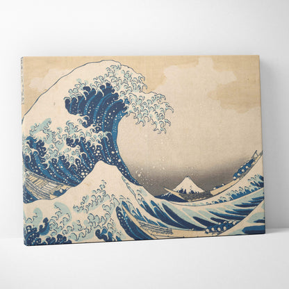The Great Wave Off Kanagawa Hokusai canvas print with Mount Fuji