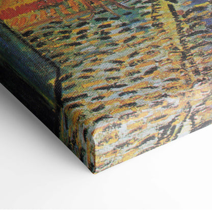 Canvas print of Van Gogh Wheatfield with Crows textured brushstrokes