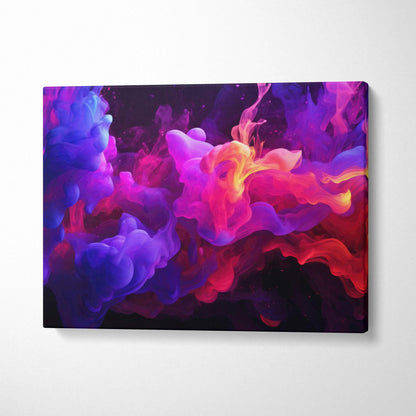 Vibrant abstract digital art canvas featuring swirling pink, purple, and red hues for modern wall art display.
