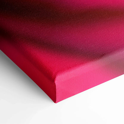 Close-up of a deep red rose-themed canvas wall art with a smooth textured surface and wrapped edges.