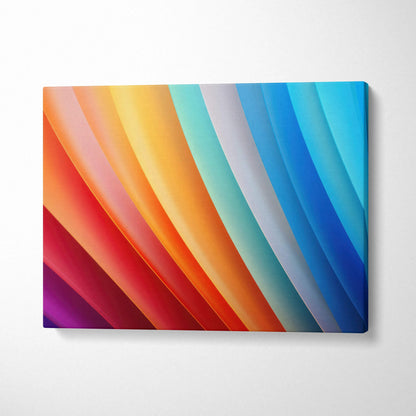 Abstract digital art canvas featuring smooth gradient waves in vibrant orange, red, purple, blue, and aqua tones for modern.