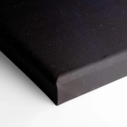 Black canvas back with speckled texture, Earth moon space art product