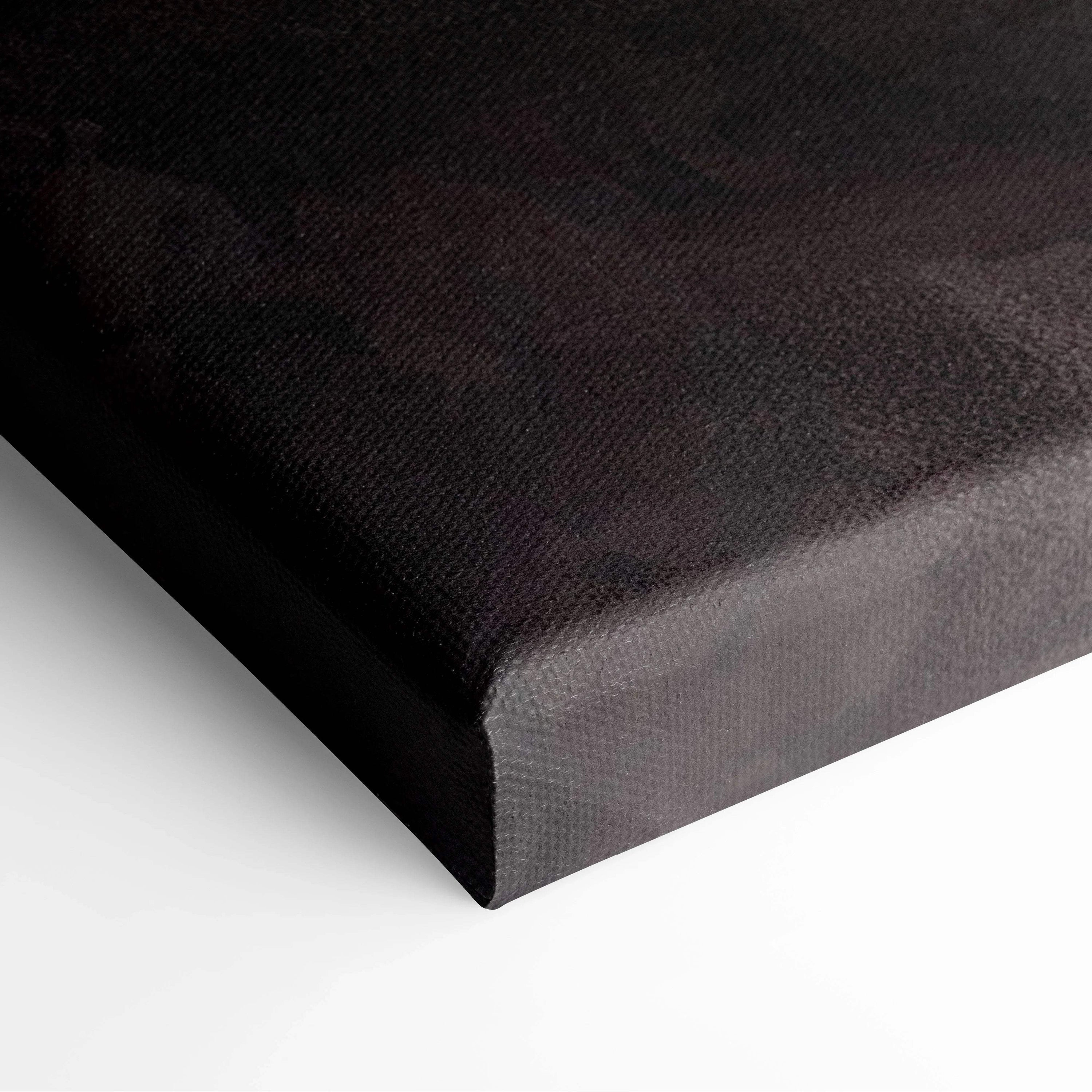 Black textured woven canvas back of moody sci-fi lone warrior cyberpunk art