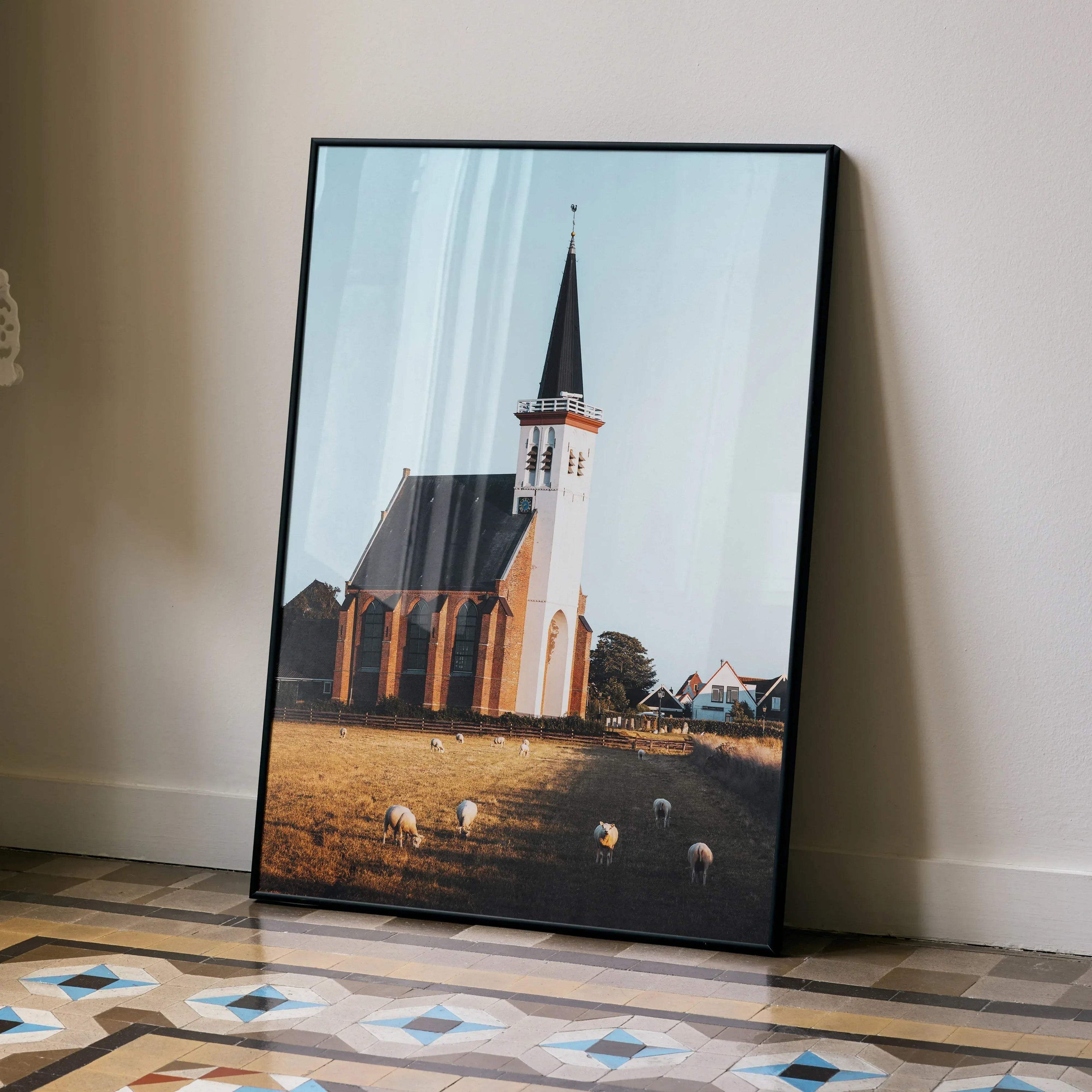 Inspirational Church Building Wall Art Print | Vertical - Throttle Designs
