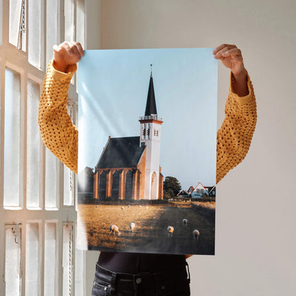 Inspirational Church Building Wall Art Print | Vertical - Throttle Designs