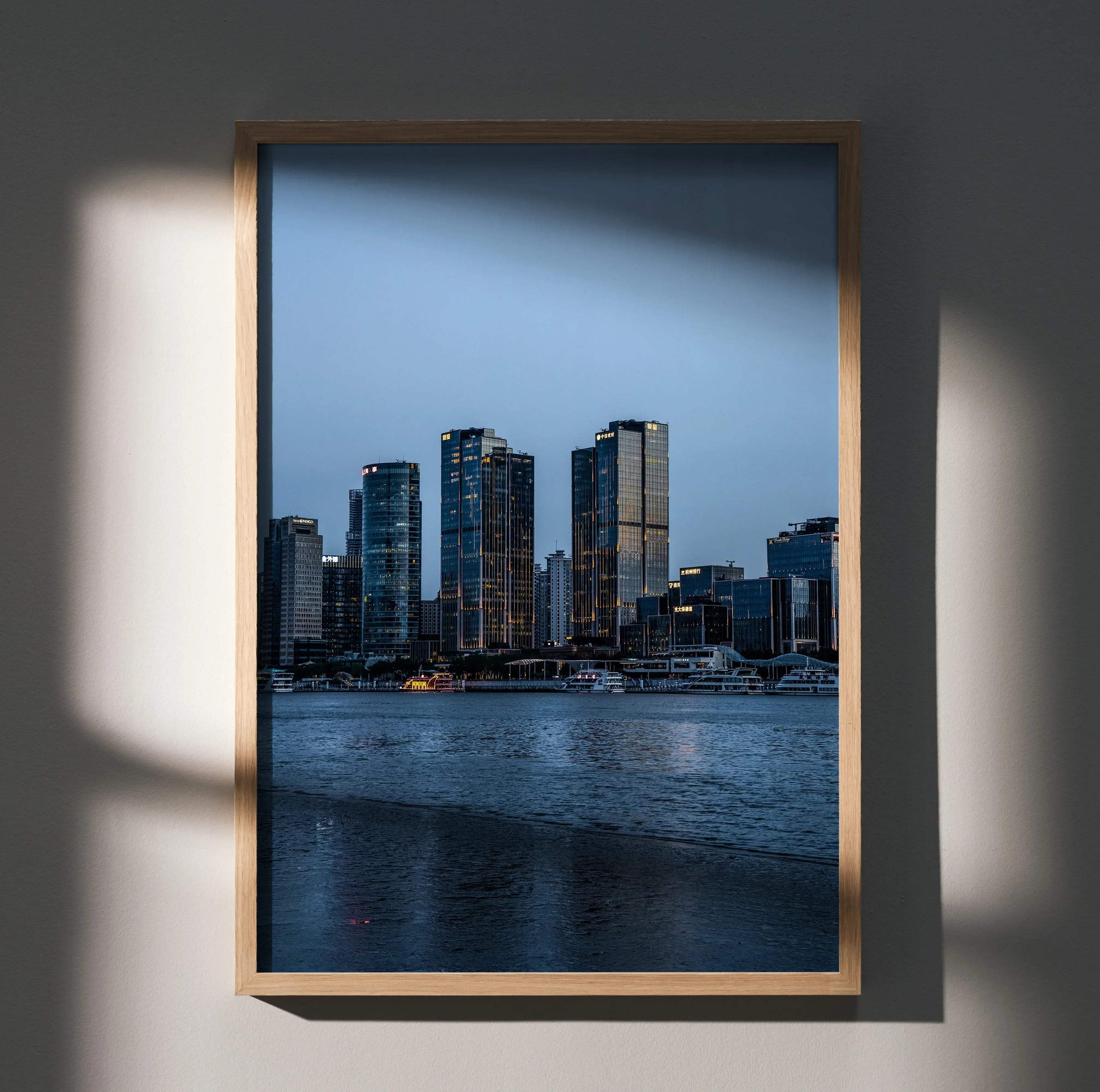 Vibrant Abstract Cityscape Wall Art Poster | Vertical - Throttle Designs