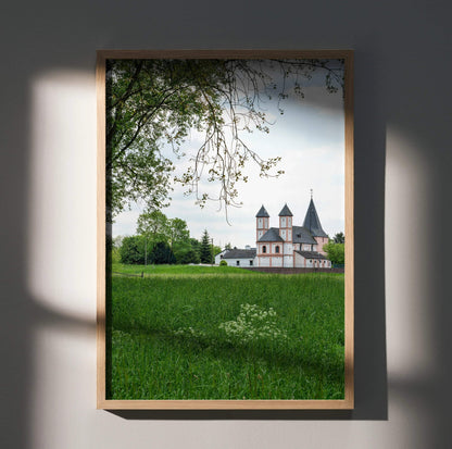 Vintage Church Architecture Faith Art Print Poster | Vertical - Throttle Designs