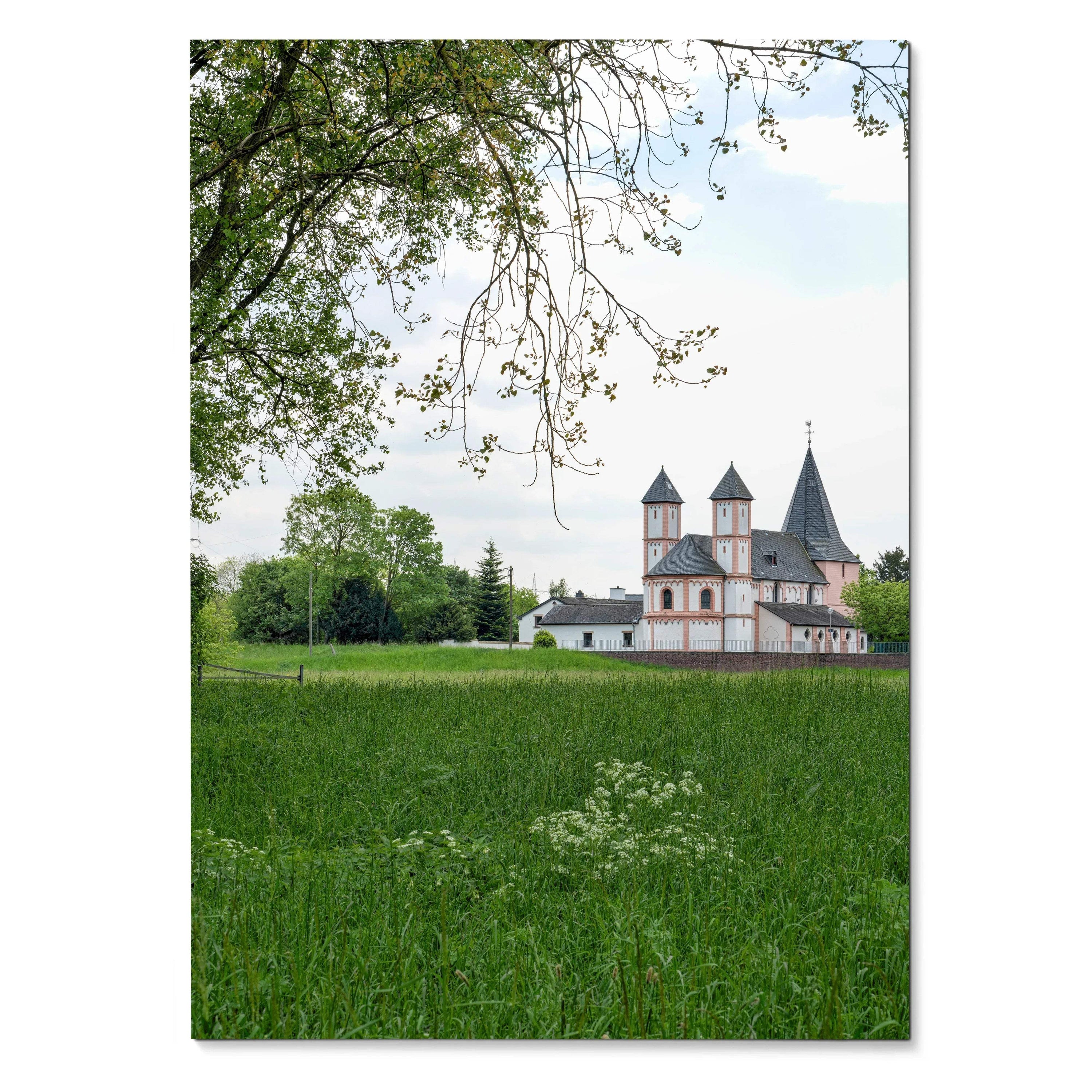 Vintage Church Architecture Faith Art Print Poster | Vertical - Throttle Designs
