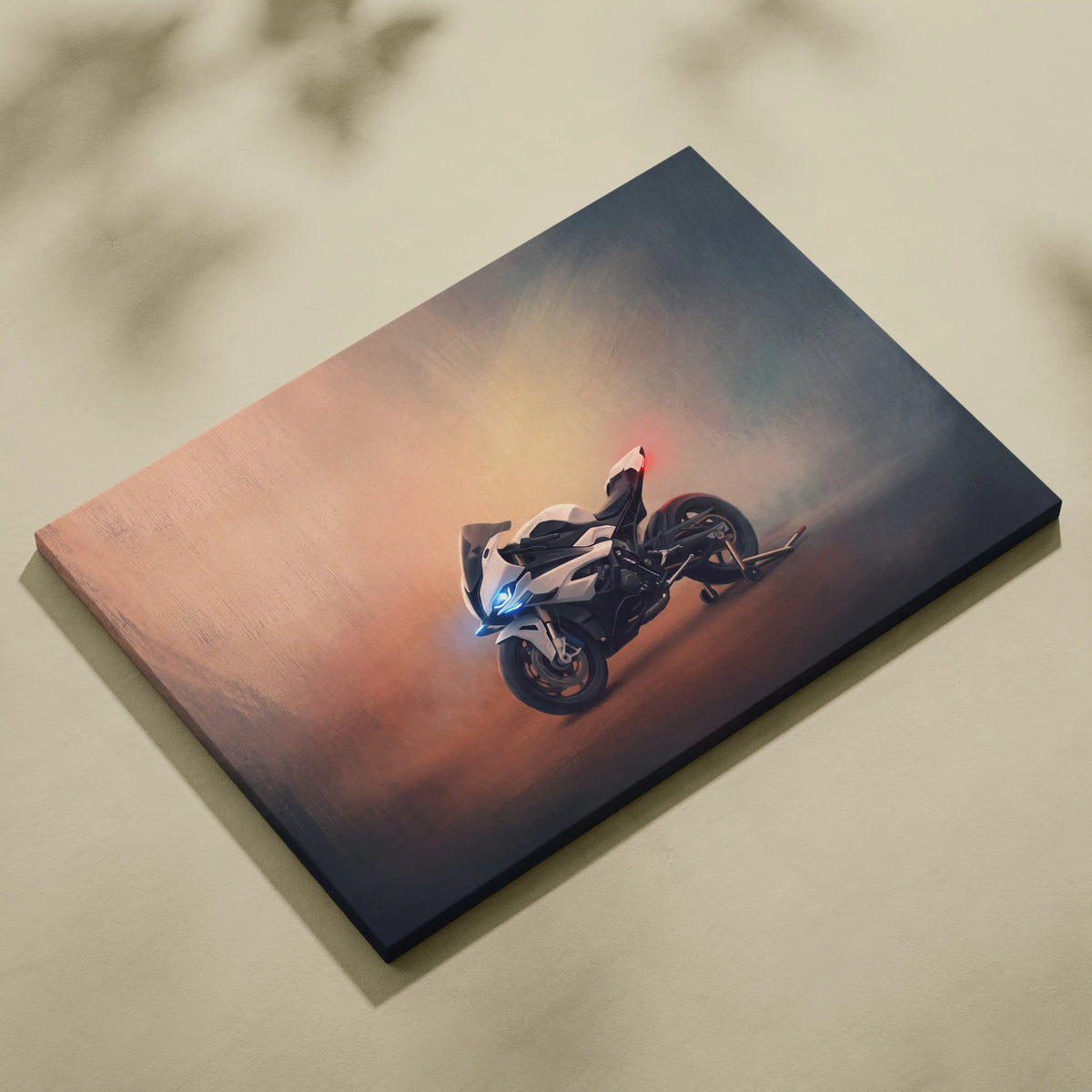 BMW S1000RR Inspired Supersport Wall Art, Motorsport Track Machine Canvas and Racing Fan Gift
