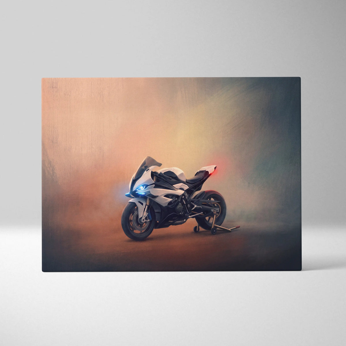 BMW S1000RR Inspired Supersport Wall Art, Motorsport Track Machine Canvas and Racing Fan Gift