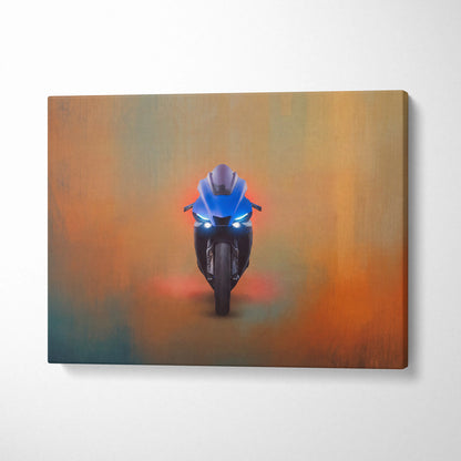 Yamaha R1 Inspired Canvas Art, Crossplane Superbike Poster and Racing Fan Decor