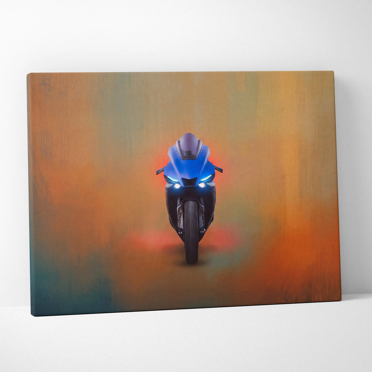 Yamaha R1 Inspired Canvas Art, Crossplane Superbike Poster and Racing Fan Decor